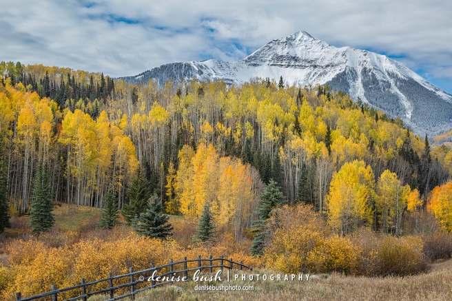 First snow comes to Colorado's San Juan Mountains before the end of autumn creating a beautiful scene.