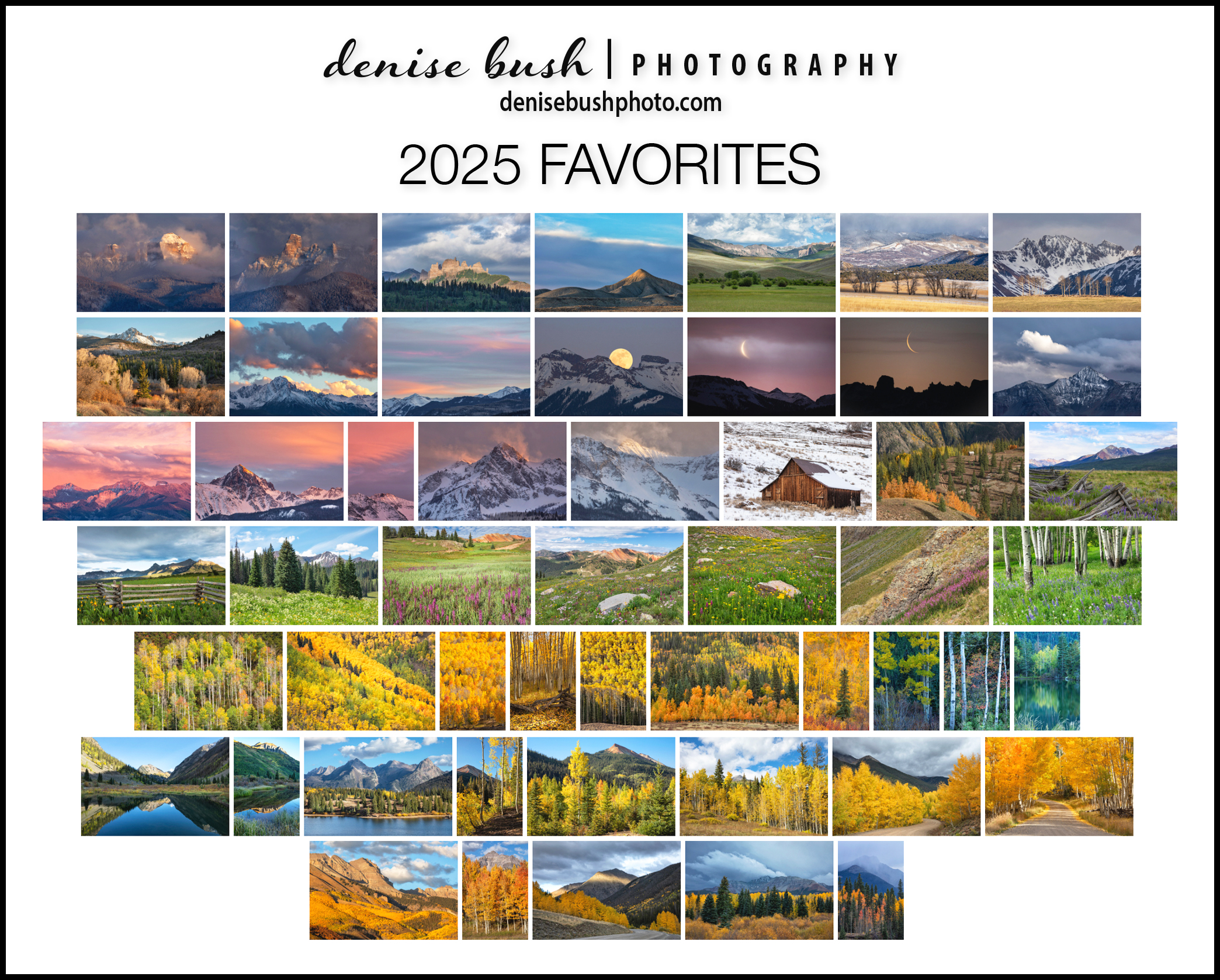 Fine art photography of the San Juan Mou stains. Framed and unframed, canvas, metal and acrylic prints are available, along with several other products for mountain and landscape lovers.